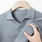 Autumn And Spring Seagull Collar 6 Wool Men's Anti-Pilling Knitted Long Sleeve Polo Shirt
