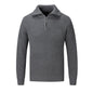 Polo Collar Men's Half Turtleneck Sweater