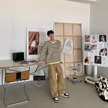 Men's Lazy Style High-end Long Sleeve Design Sweater