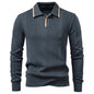 Men's Sweater Lapel Zipper Knitted Sweater