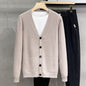 Knitted Cardigan Men's Sweater Coat Outer Wear Casual V-neck