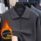 Men's Lapel Zipper Sweater Thickened Middle-aged Leisure