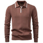 Men's Sweater Lapel Zipper Knitted Sweater