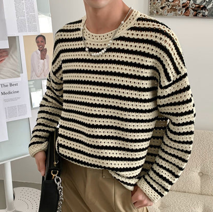 Men's Lazy Style High-end Long Sleeve Design Sweater