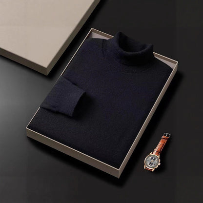 Men's Turtleneck Pure Color Thickened Loose Sweater