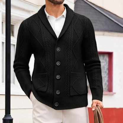 Cardigan Men's Sweater Jacket Long-sleeved Casual Men's Clothing