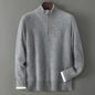 Half Turtleneck Zipper Design Pure Wool Knit Bottoming Shirt