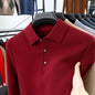 Men's Turn-over Collar Polo Shirt Knitwear Fashion Long Sleeve Bottoming Shirt