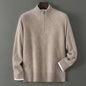 Half Turtleneck Zipper Design Pure Wool Knit Bottoming Shirt