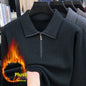 Men's Lapel Zipper Sweater Thickened Middle-aged Leisure
