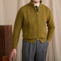 Autumn And Winter British Stand Collar Versatile Cable Knit Cardigan