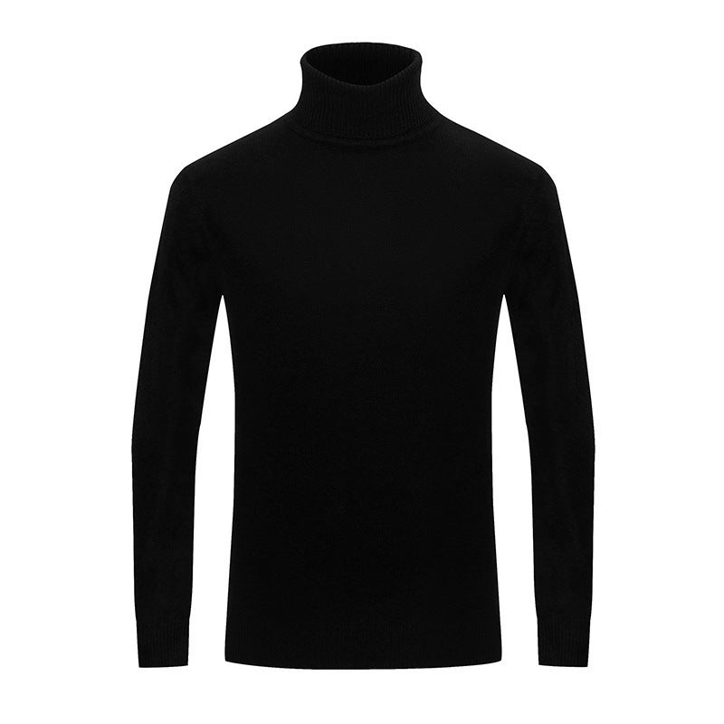 Men's Turtleneck Pure Color Thickened Loose Sweater