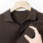 Autumn And Spring Seagull Collar 6 Wool Men's Anti-Pilling Knitted Long Sleeve Polo Shirt